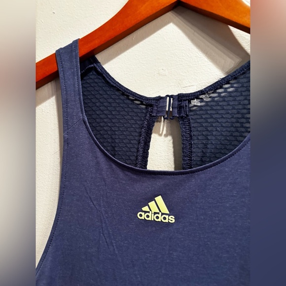 Adidas romper  Dark Blue climacool athletic athleisure tennis prep gold exercise - Picture 2 of 14